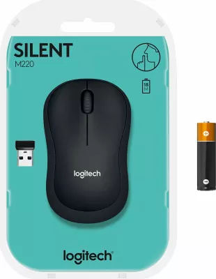 Maus Logitech M220 Silent 910-004878 wireless 1000 DPI USB, i zi
