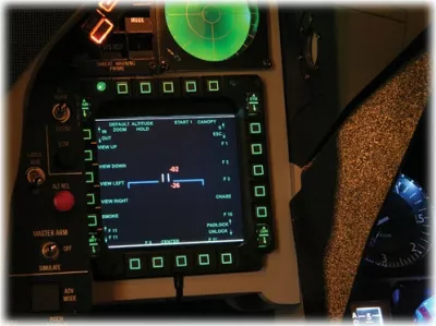 Panel MFD për simulim fluturimi Thrustmaster MFD Cougar, 48 komanda të programueshme, me ndriçim, set 2 copë, i zi