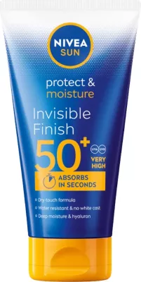 Losion për diell Nivea Sun Protect & Moisture Invisible Finish SPF50+ për femra, 150ml