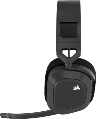 Kufje gaming CORSAIR HS80 MAX Wireless, Dolby Atmos, 50 mm, 24 orë, gri çeliku (EU)