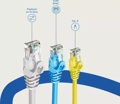 Kabllo rrjeti Ethernet ZOY Cat.6 UTP CCA 0.5 m e zezë