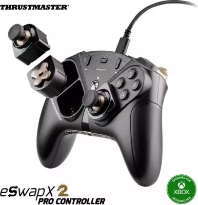 Kontroller gaming Thrustmaster ESWAP X2 Pro, modular Hot-Swap, me kabllo USB-C 3 m, për Xbox/Windows, i zi