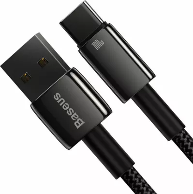 Kabllo USB-A në USB-C Baseus CAWJ000101 2m 100W USB 2.0, e zezë