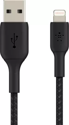 Kabllo Belkin CAA002BT0MBK, 0.15 m, Lightning, USB A, e zezë