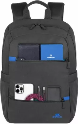 çantë shpine për laptop RIVACASE 8264, 13.3-14", rezistente ndaj ujit, e zezë