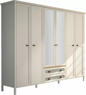 Dollap rrobash Skye Decor, krem, lis, gri, FRN-21007