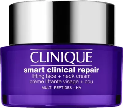 Krem fytyre dhe qafe për femra Clinique Smart Clinical Repair Lifting Face + Neck, 50ml
