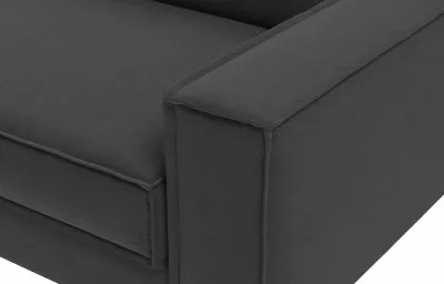 Karrige e madhe një vend, Atelier del Sofa, Sparrow Loveseat, ngjyrë gri e natës, këmbë dru arre