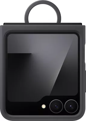 Mbështjellës Samsung Silicone Case për Galaxy Z Flip7 FE, i zi, me unazë