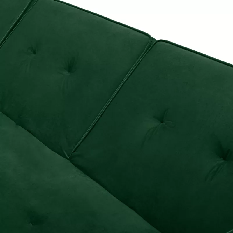 Divan qoshe i kthyeshëm me shtrat TALIA FH3153.03 kadife jeshile 267x153x85 cm