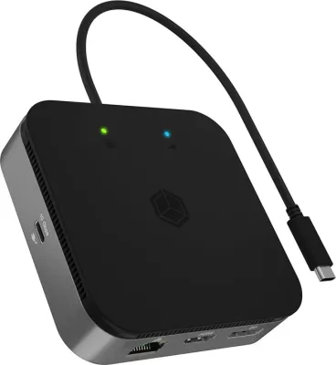 Docking station ICY BOX IB-DK8801-TB, USB4, 7 porte, 60W, anthracite
