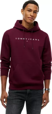 Duks me kapuç me zinxhir Tommy Hilfiger Jeans TJM REG LINEAR LOGO DM0DM20746 për meshkuj, vjollcë