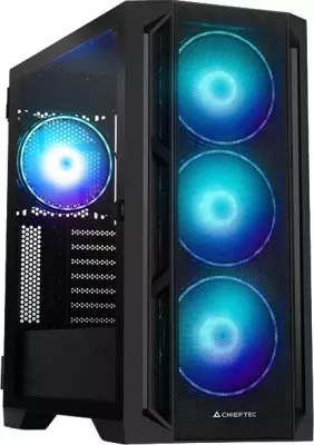 Kasë Chieftec APEX Lumo, Midi Tower, RGB, E-ATX, e zezë