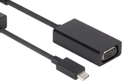 Adapter USB-C në VGA Club 3D, aktiv, 0.15m, i zi