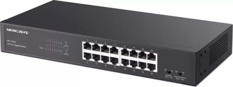Switch MERCUSYS MS116GS, 16 porta Gigabit, zi