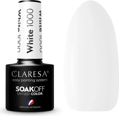 Llak për thonj Claresa 1000 White për femra 5g