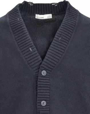 Xhemper kardigan për meshkuj Only & Sons Onstune Ds Crop 22039814, i zi [Madhësia: M]