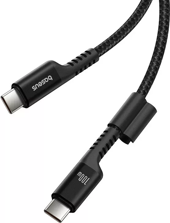 Kabëll Baseus USB-C - USB-C Fish-Eye 100W, 1m, i zi