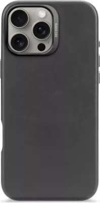 Mbështjellës Decoded Leather Backcover me MagSafe për iPhone 16 Pro Max, e zezë