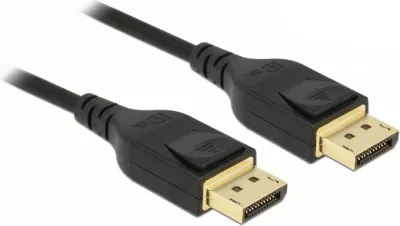 DisplayPort kabllo DeLOCK 85660, 2m, 8K, 32.4 Gbit/s, i zi
