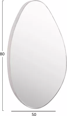 Pasqyrë muri DROP, kornizë MDF e bardhë, 50x80cm