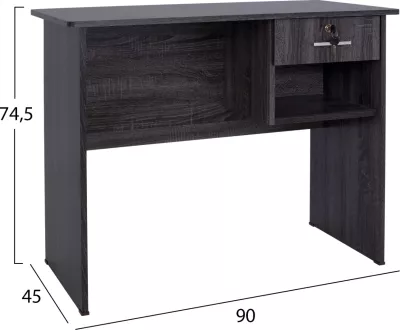Zyrë melamine me sirtar FH2283.01 ngjyrë gri 90x45x74.5