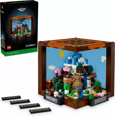 Set ndërtimi LEGO Minecraft 21265, The Crafting Table, 1195 pjesë, multikolor