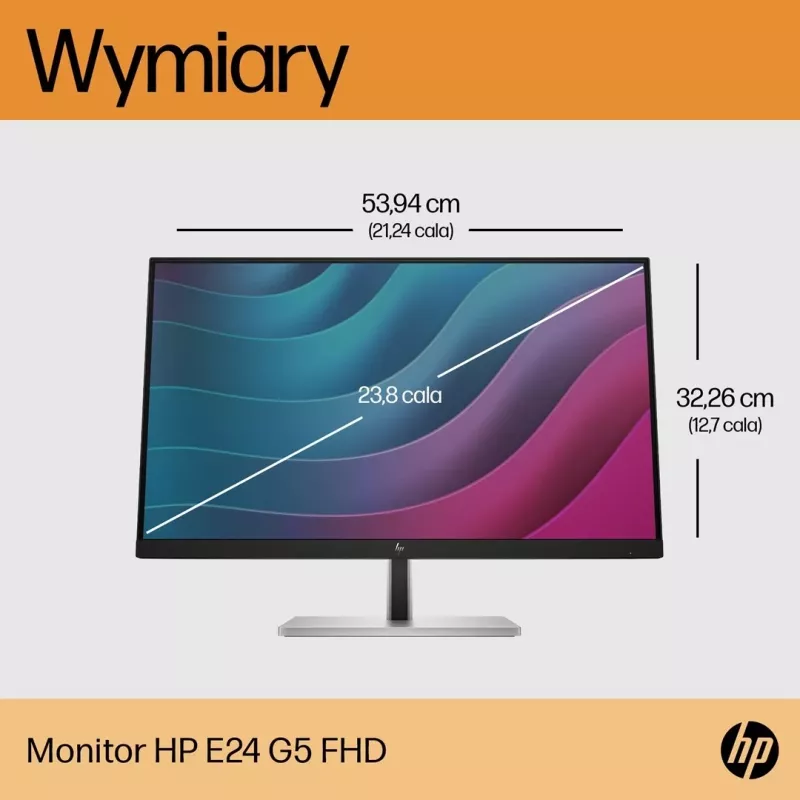 Monitori HP E-Series E24 G5, 23.8", Full HD, LED, Argjëndtë dhe Zi