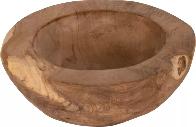 Enë dekorative për tavolinë, dru TEAK, YOKI, Φ19x6.5H cm