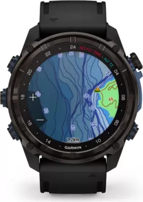 Smartwatch Garmin Descent™ Mk3i  Carbon Grey DLC Titanium / Silicone Black Strap, 51 mm