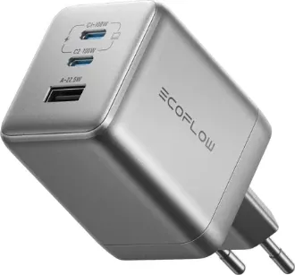 Karikues i shpejtë EcoFlow Rapid Pro 100W GaN, 3-në-1 (3 porta), gri