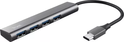 Hub USB Trust Halyx, Gri