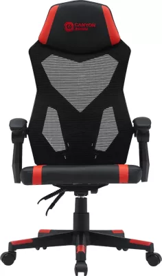 Karrige gaming CANYON Flow MCH01, rrjetë, kënd 90-135°, 120 kg, zi/kuqe