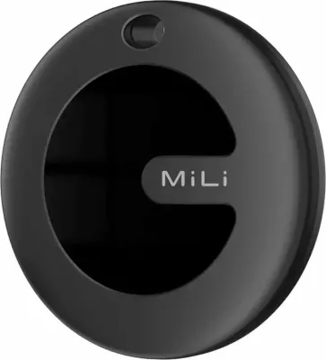 Tracker MiLi MiTag DUO, kompatibil me Android/iOS, Bluetooth 5.2 deri 100 m, IPX67, me mbështjellës/kasë, i zi, 1 copë