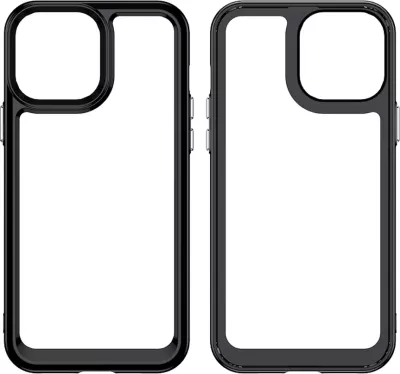 Mbështjellës Hurtel Outer Space Case për iPhone 13 Pro Max, hard cover me kornizë xheli, kaltër