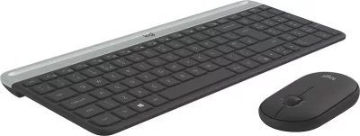 Komplet wireless Logitech MK470, QWERTY, Maus përfshirë, Graphite