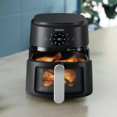 Fritezë me ajër Philips NA221/00, 4.2 L, 1500 W, e zezë/argjendtë