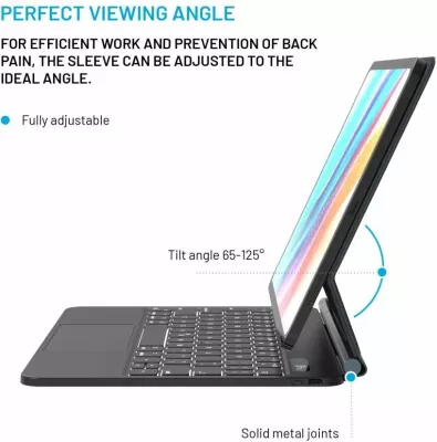 Mbështjellës me tastierë FIXED Typee për Apple iPad Pro 11\" M4 (2024), Bluetooth, me trackpad, USB-C, i zi