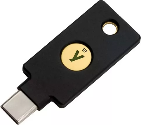 Çelës sigurie YubiKey 5C NFC, USB-C, i zi