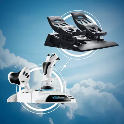 Joystick Thrustmaster T.Flight Hotas One FS 2024 Ed., për XBOX/PC, 14 butona, USB, zi/bardhë