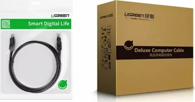 Kabllo Ethernet Ugreen RJ45 Cat6 UTP 2 m, e zezë