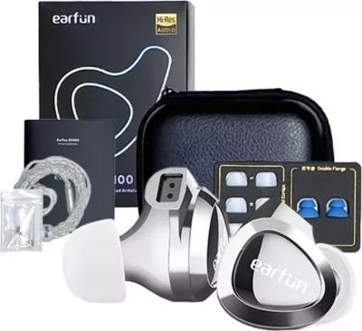 Kufje me tela EarFun EH100, in-ear, argjend