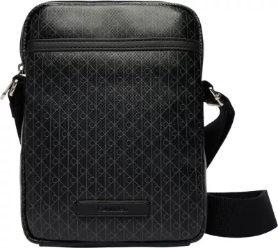 Çantë crossbody Calvin Klein Slim Reporter LV04D3334G për meshkuj, e zezë