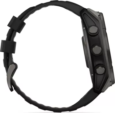 Smartwatch Garmin fēnix 8 Solar, Sapphire, Carbon Gray DLC Titanium, Black/Pebble Gray strap, 51 mm