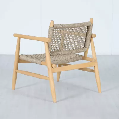 Karrige e ulët LALOU, natyrale, 73.5x67x80cm
