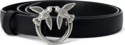 Rrip për femra Pinko Love Berry H2 Vitello Seta 100143 A0F1, i zi me argjend [Madhësia: XS]