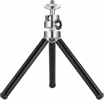 Tripod universal Sandberg 134-11, lartësi e rregullueshme 16–23.5 cm, vidë 1/4", ngarkesë max 800 g, i palosshëm, zi/argjendtë