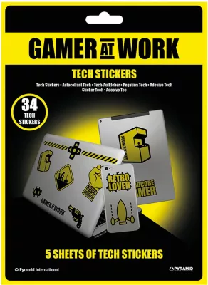 Set nalepka Pyramid International Gamer At Work Tech, 34 copë (5 fletë)
