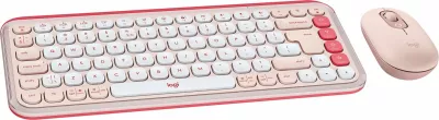 Set tastierë + maus Bluetooth Logitech POP Icon Combo 920-013142, rozë
