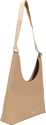 Çantë krahu femra Calvin Klein WEBBING ADJ STRAP LARGE SHOULDER LV04F3643G, bezhë e çelët